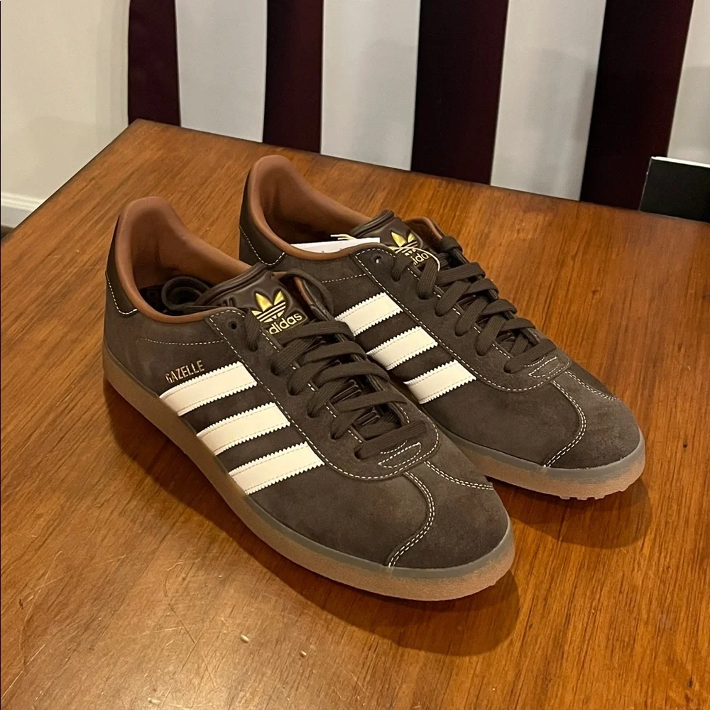 Adidas Gazelle Soft Spike Golf Shoes Sneakers Cleats new brown Mens Sizes